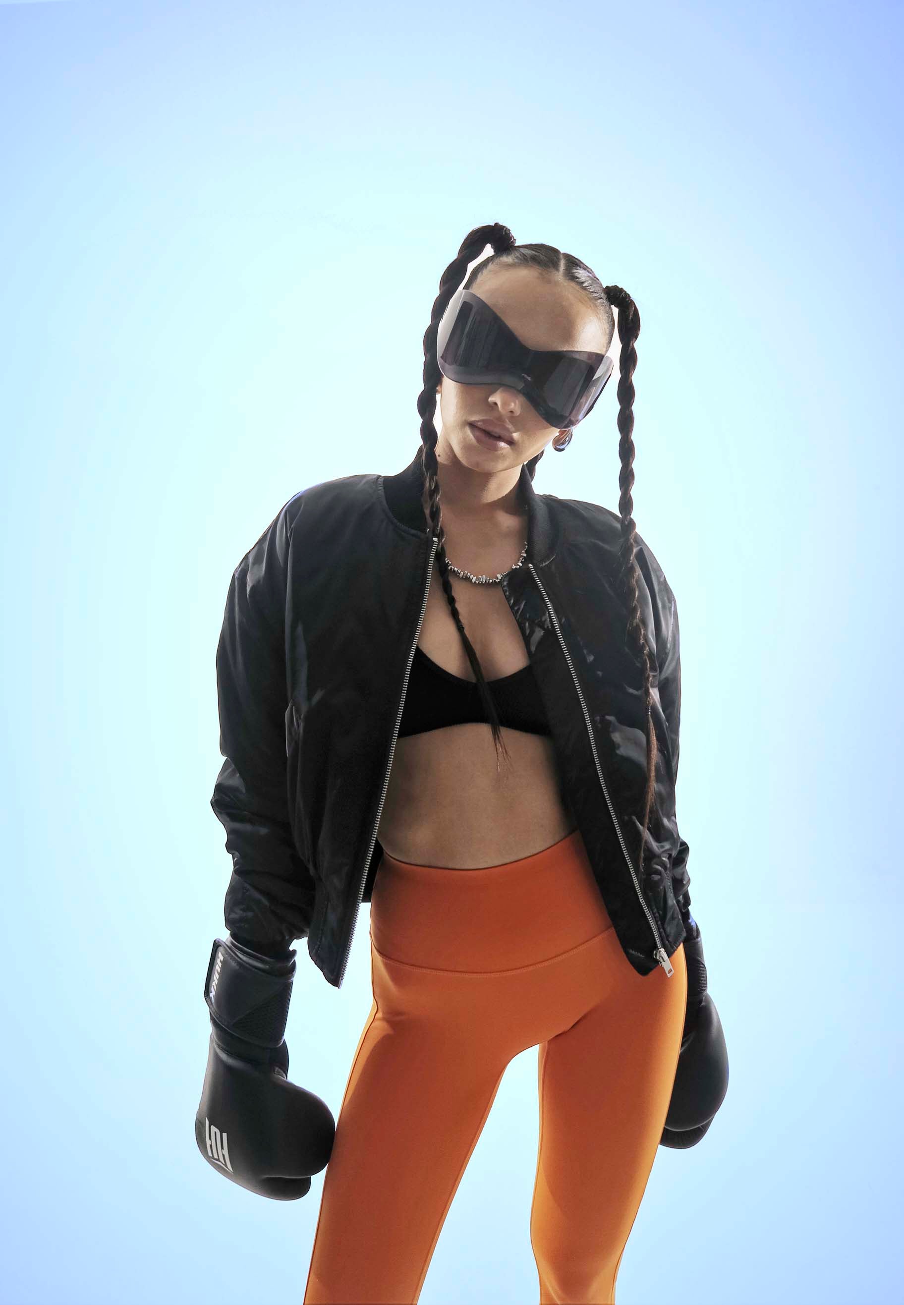 Vynora Orange Leggings