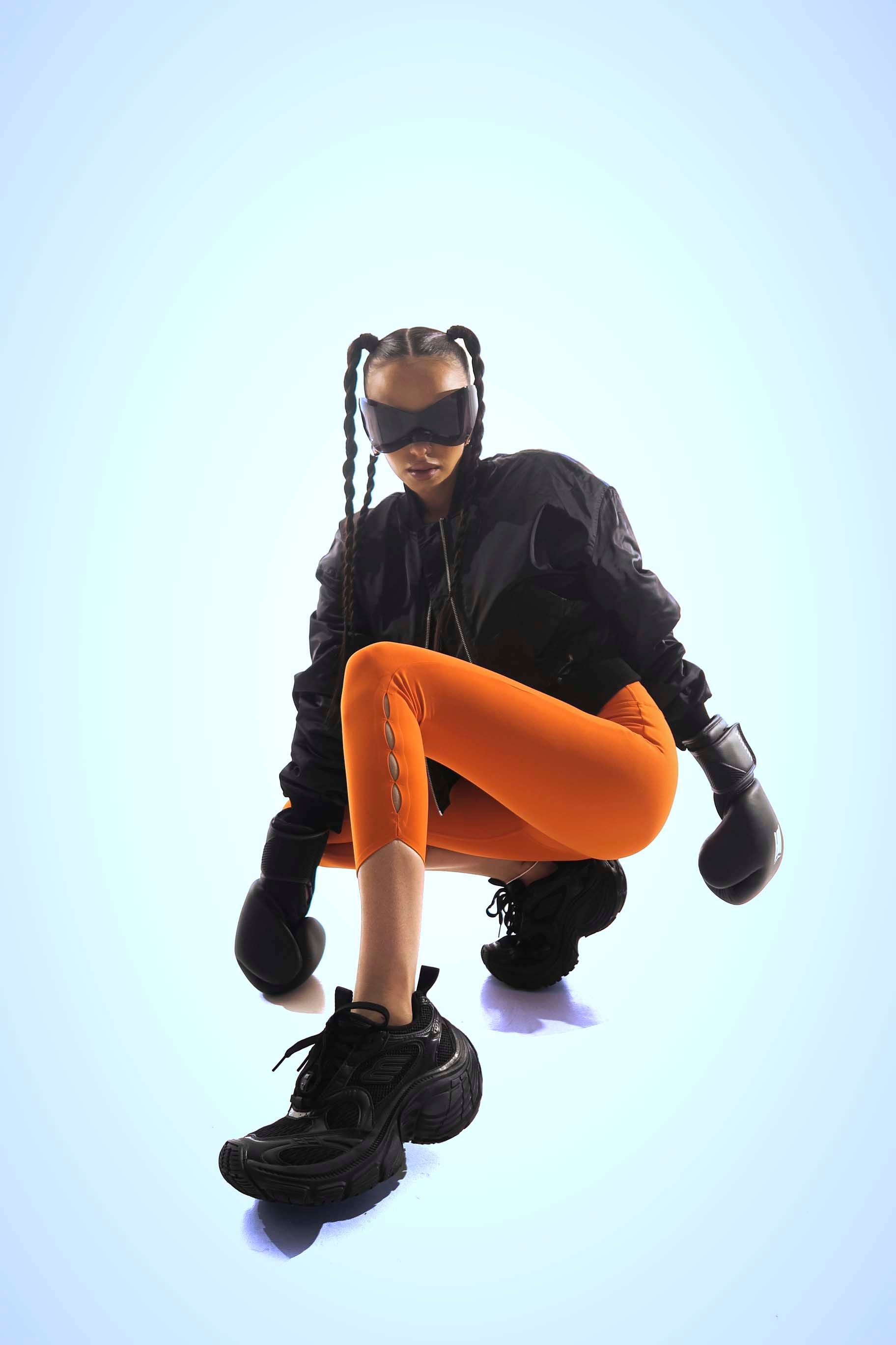 Vynora Orange Leggings