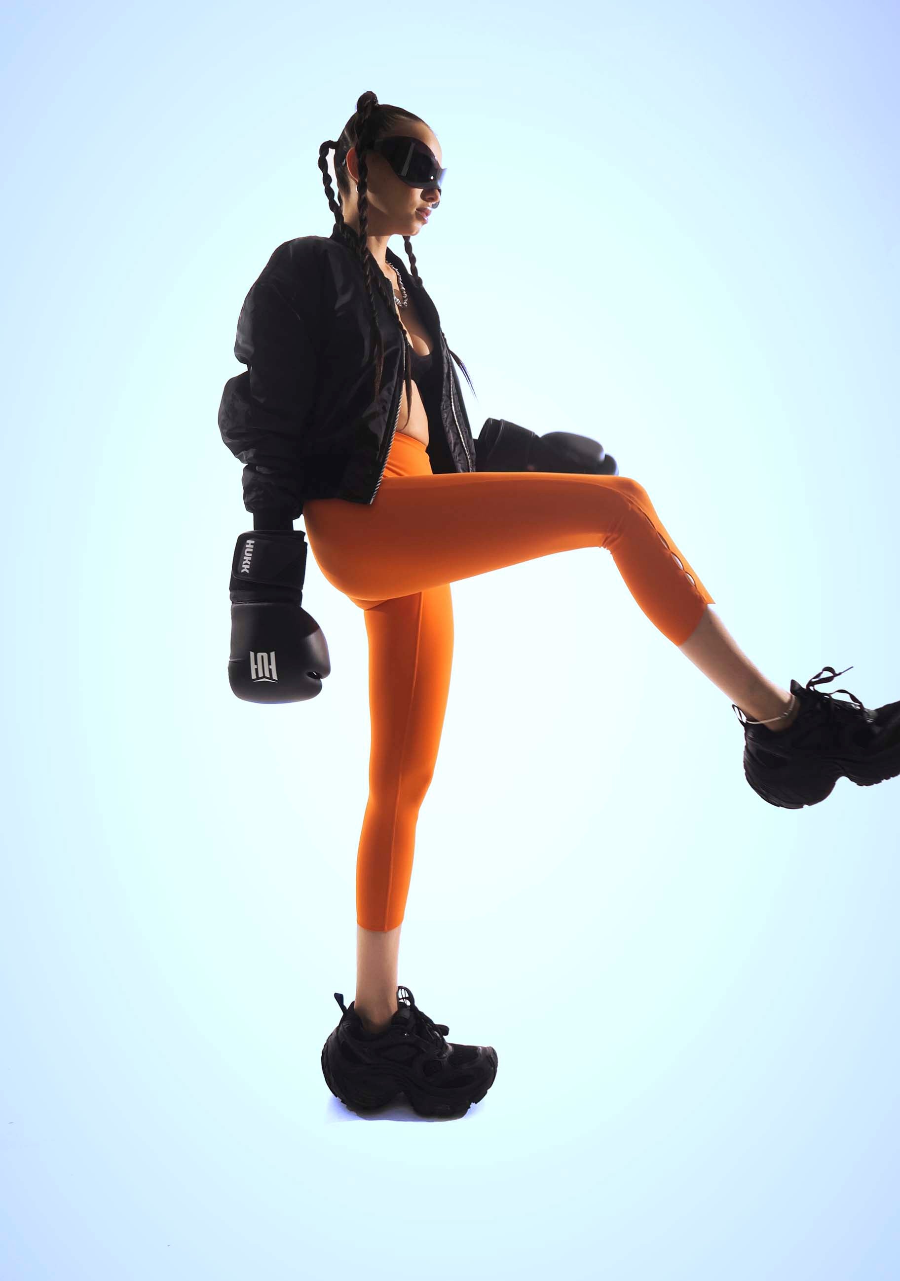 Vynora Orange Leggings