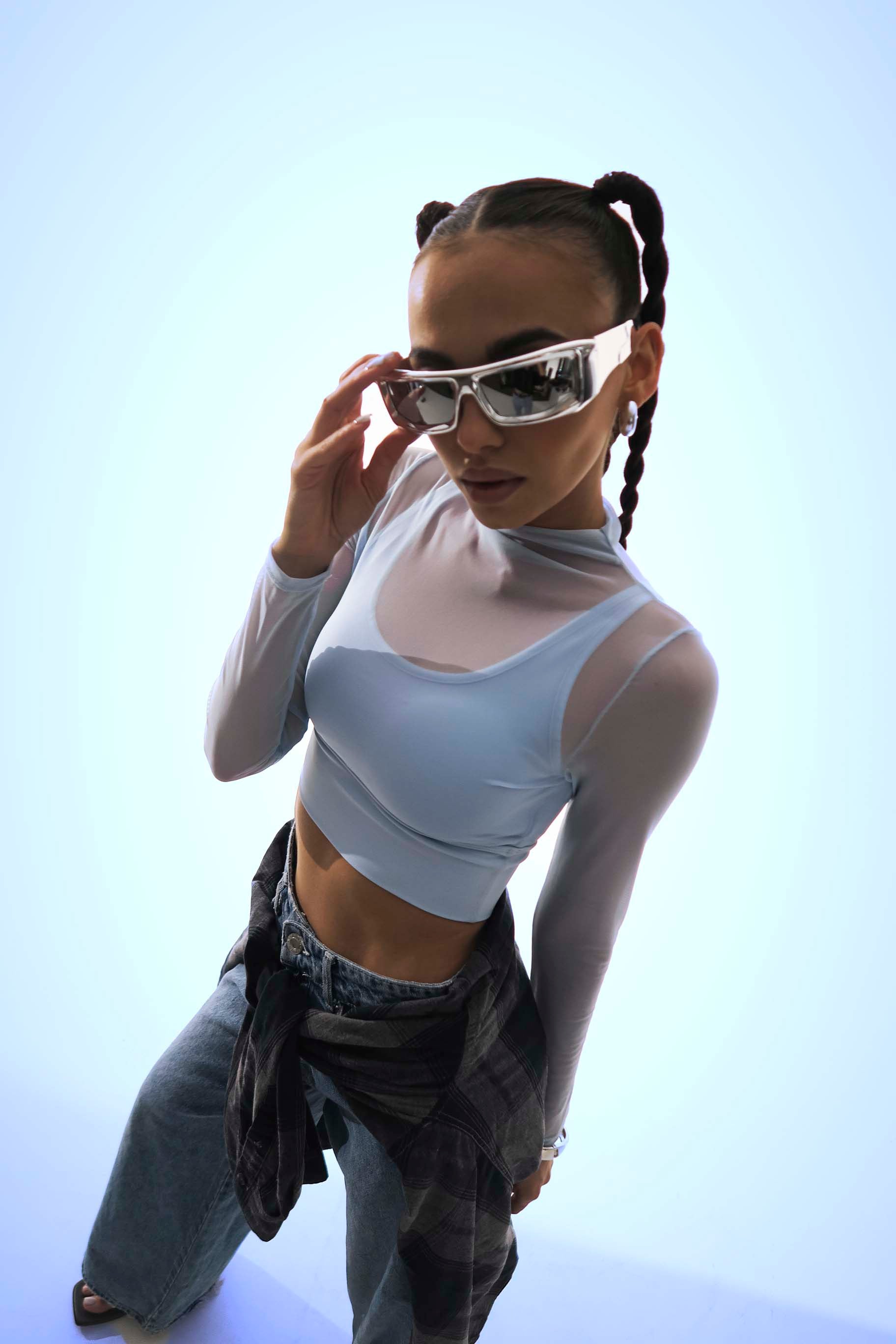 AirBound Crossback Two-Piece Blue Top