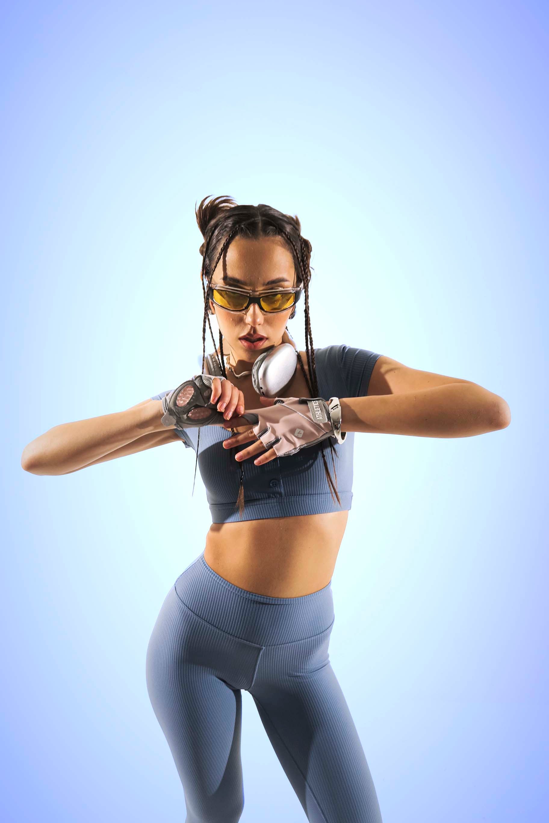 SculptFit U-Line Blue Top
