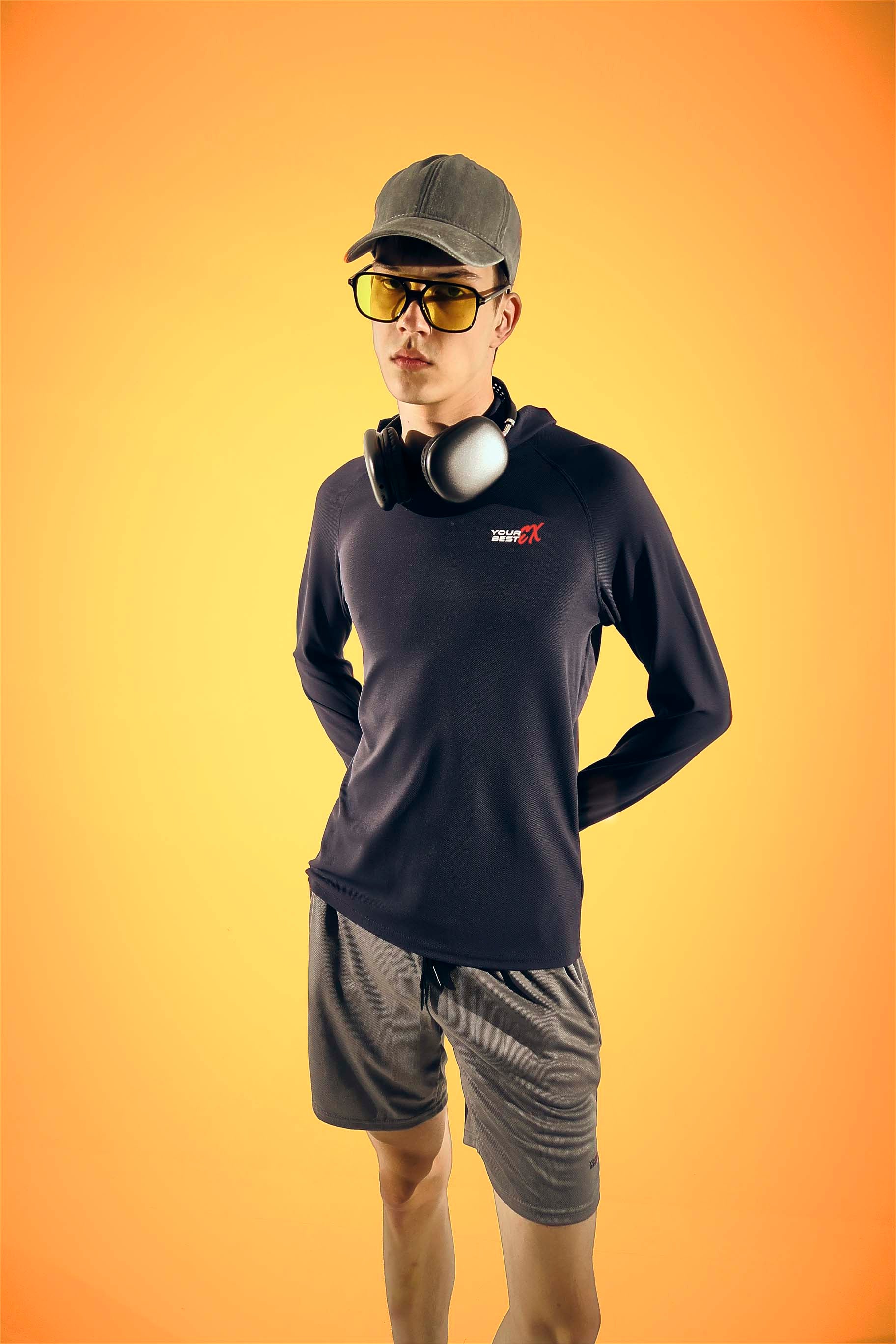 AeroHood Black Longsleeve