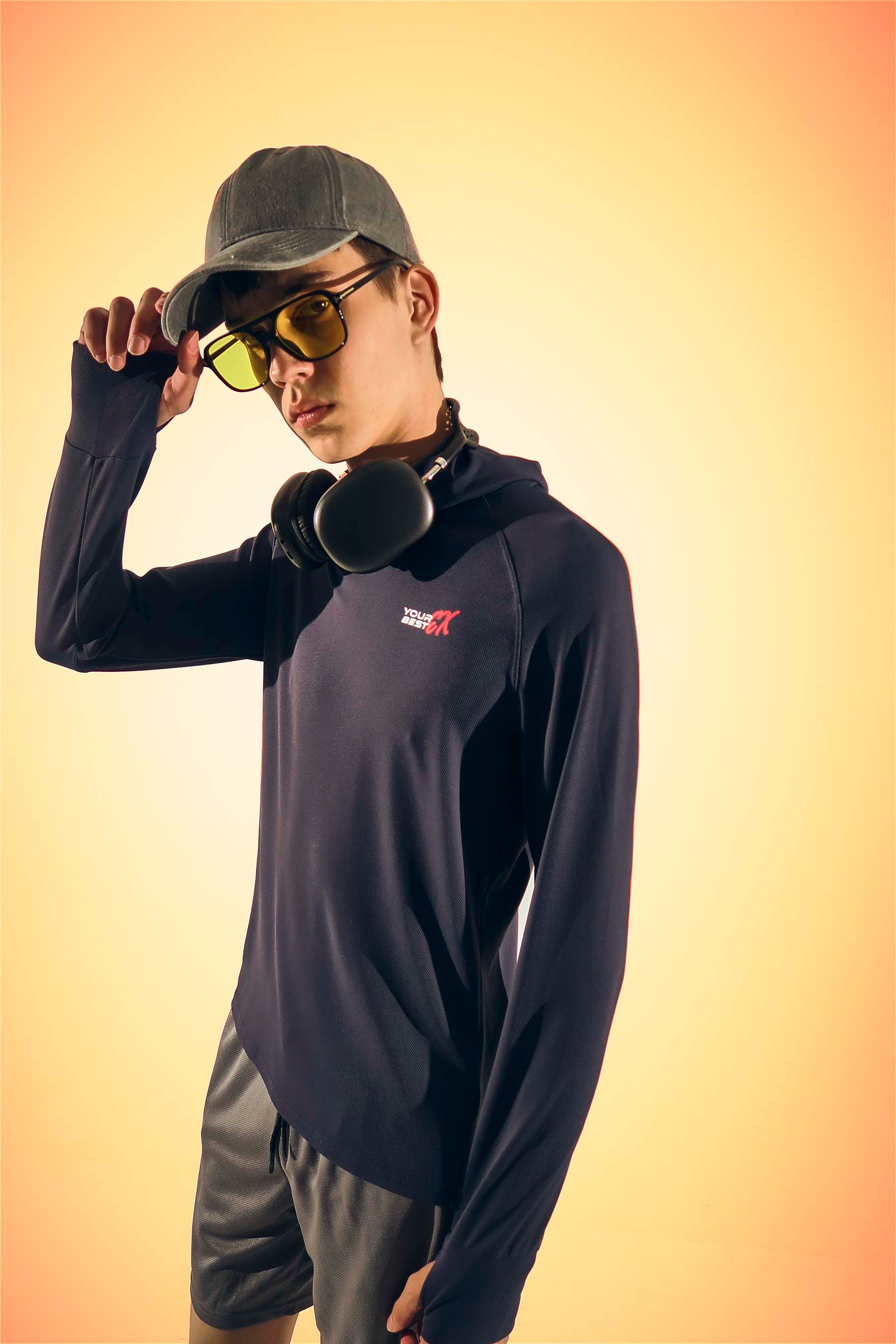 AeroHood Black Longsleeve