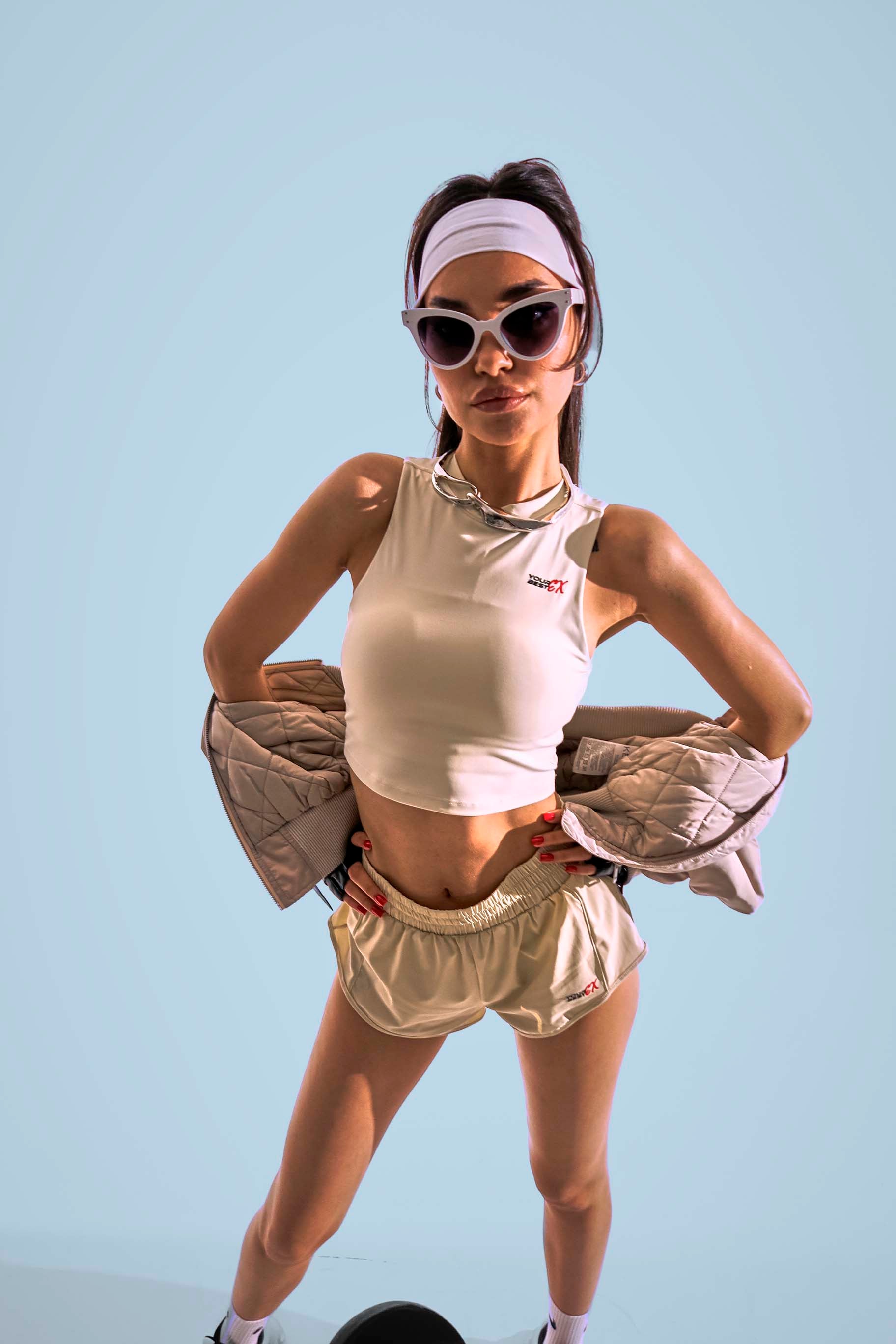 Glacira Beige Shorts