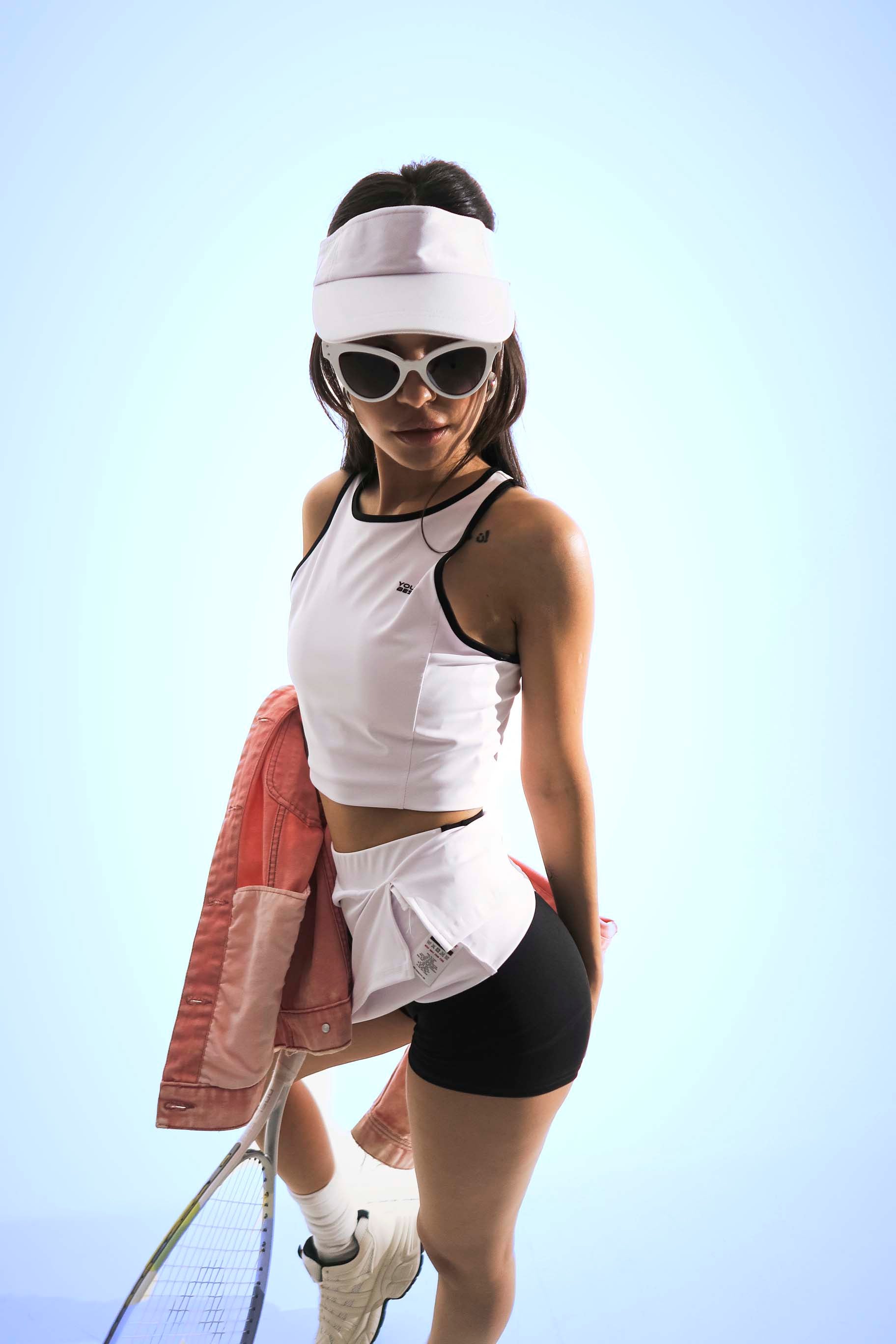 AceMotion Tennis Tank White Top