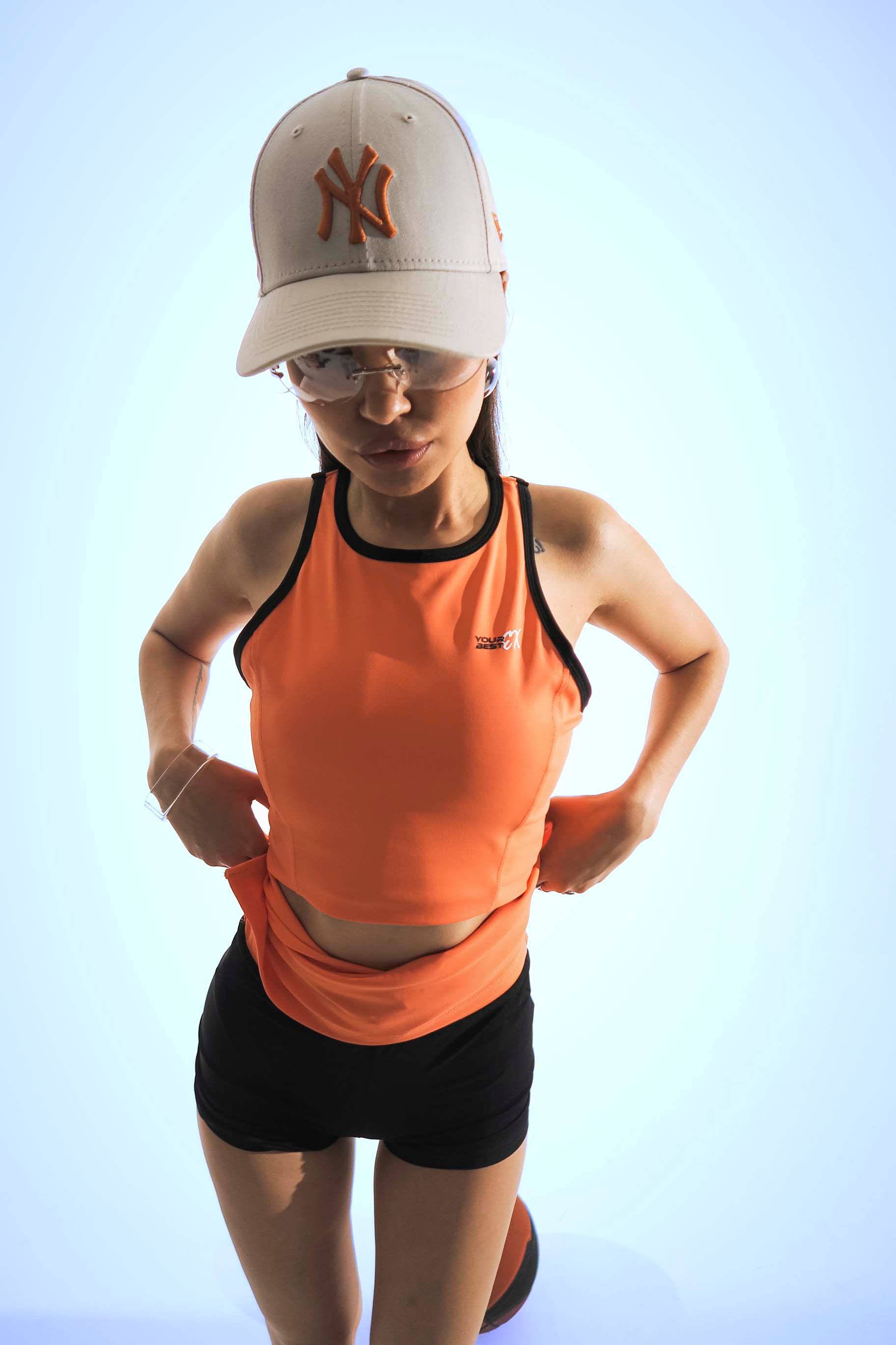 AceMotion Tennis Tank Orange Top