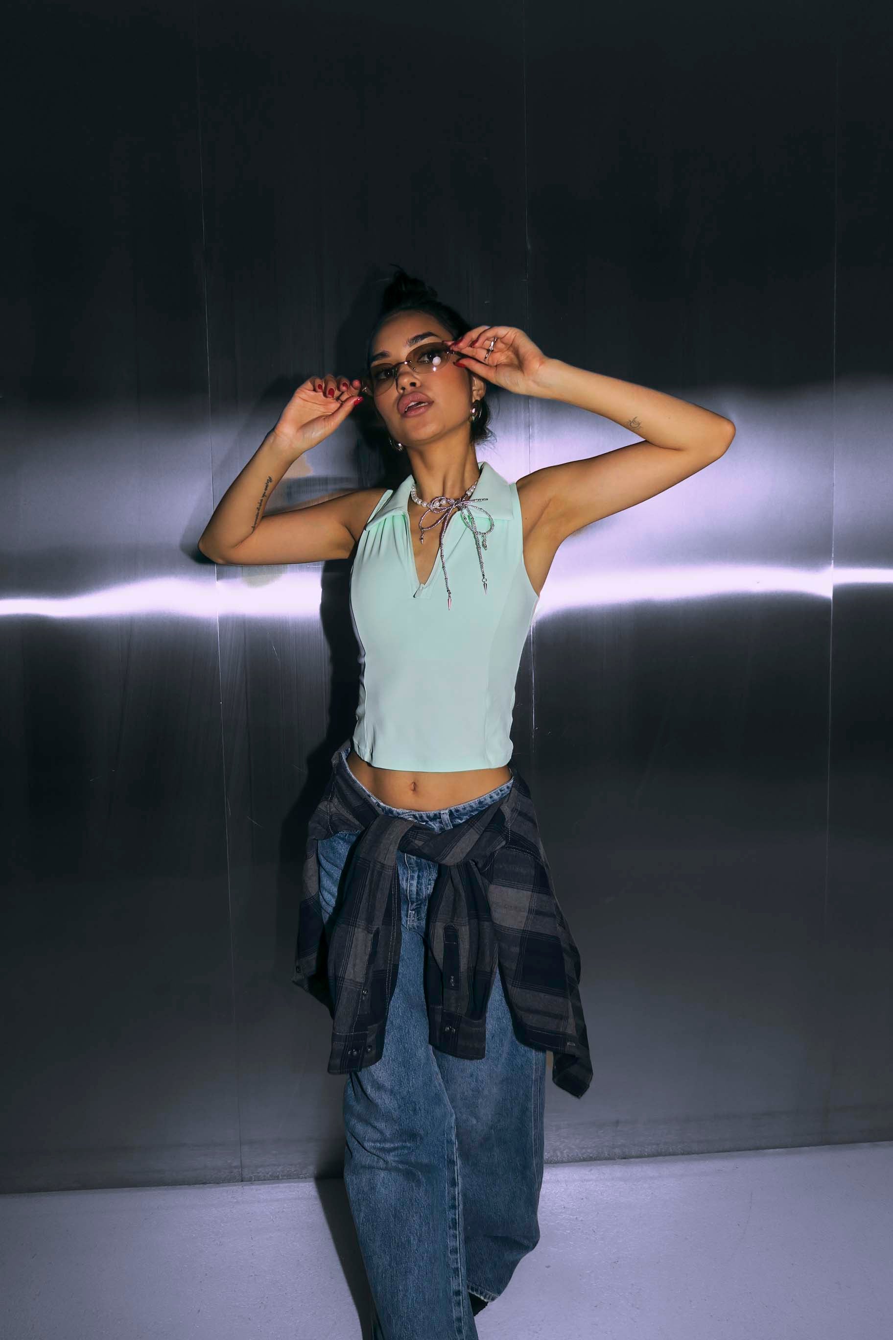 Veyla Tank Green Top