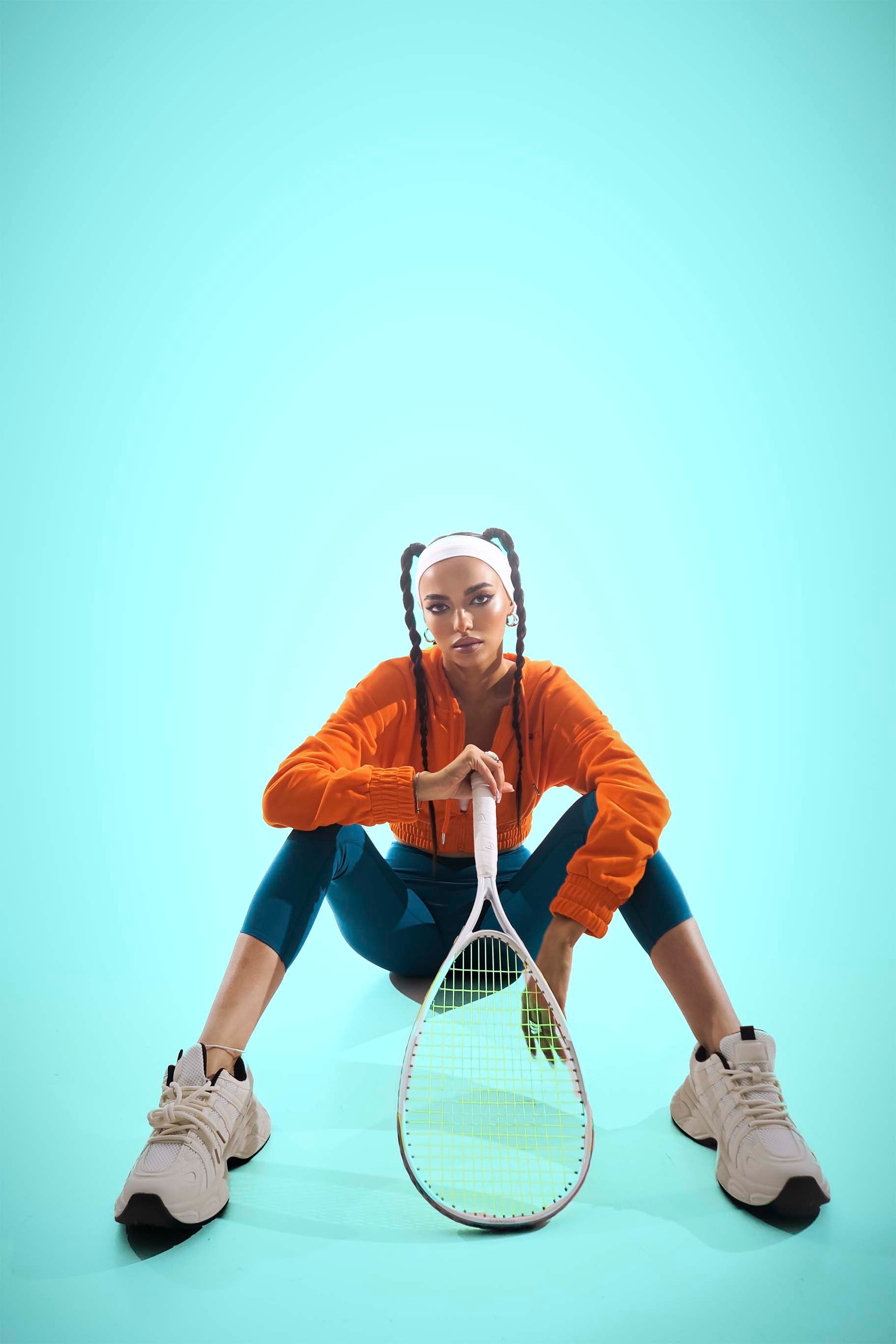 EverCore Cropped Orange Hoodie