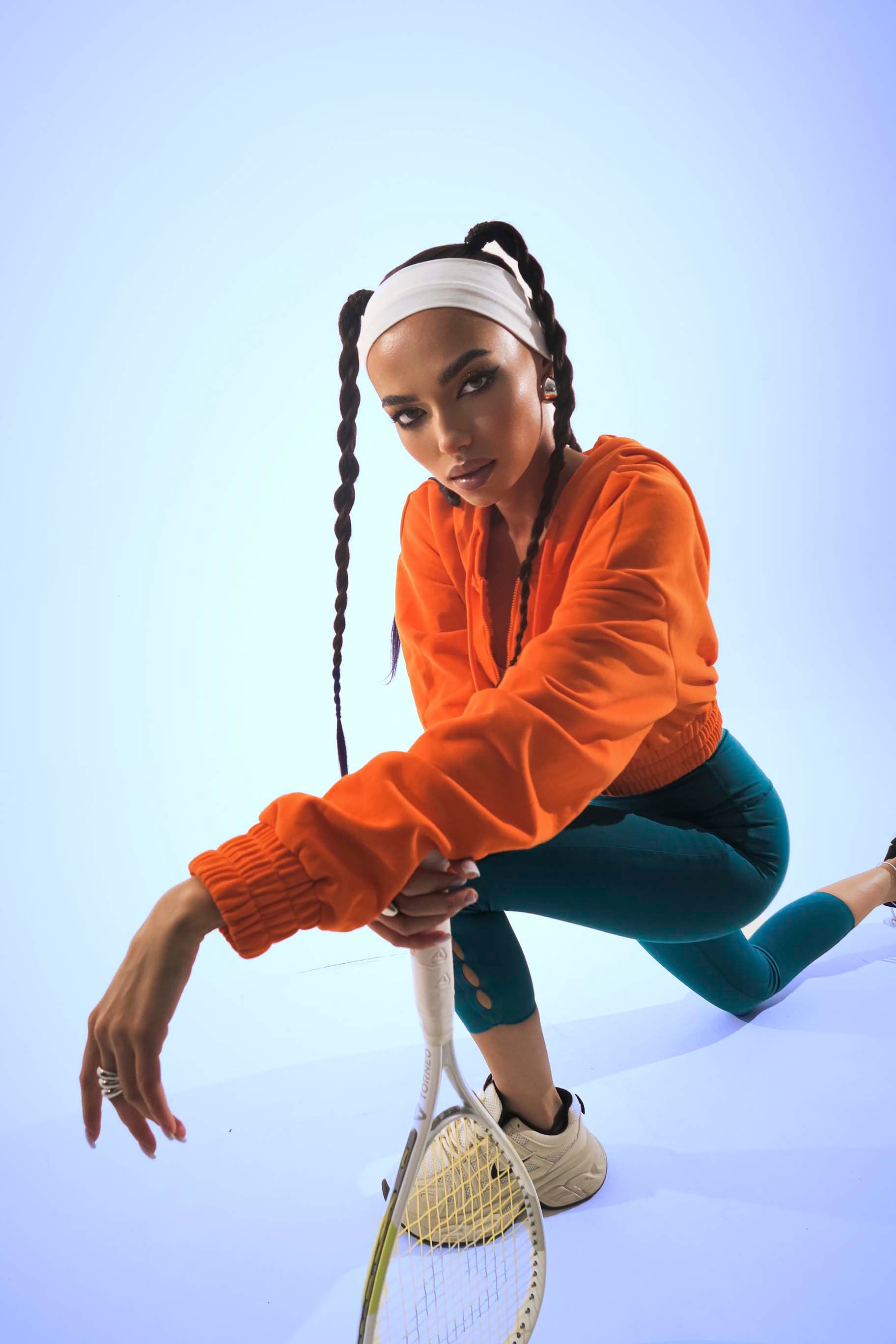 EverCore Cropped Orange Hoodie