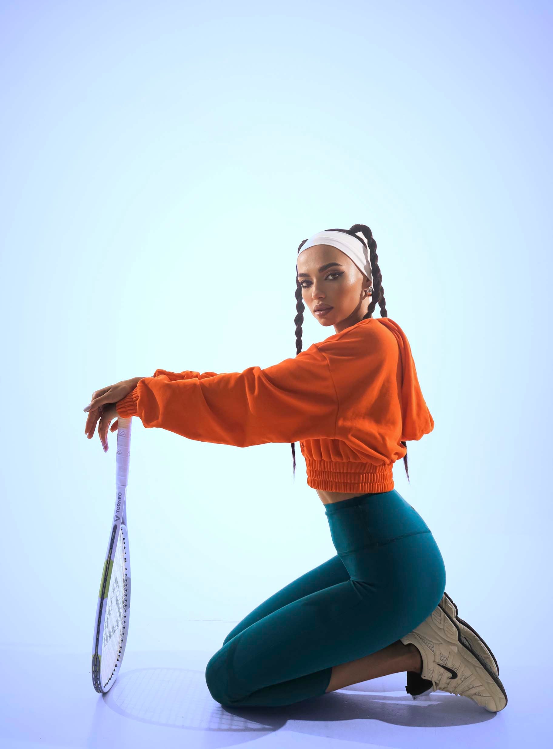 EverCore Cropped Orange Hoodie