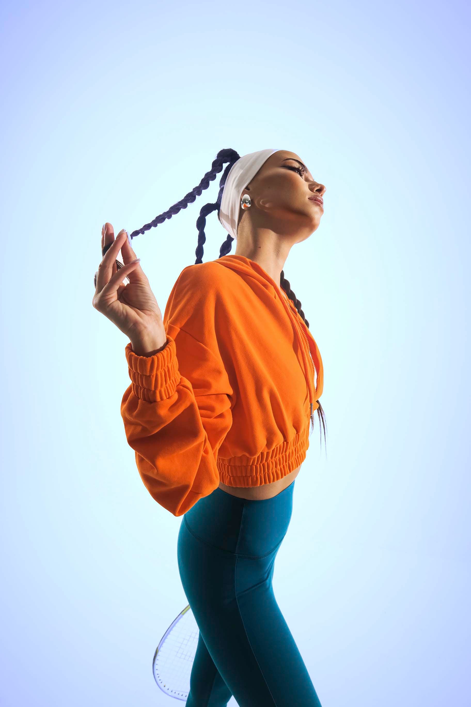 EverCore Cropped Orange Hoodie